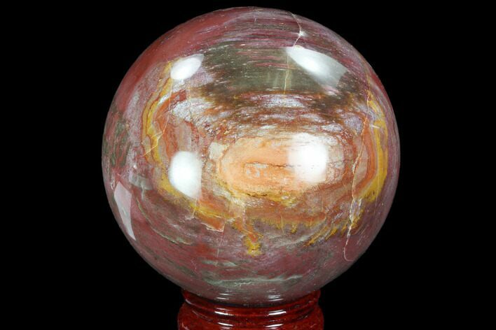 Colorful, Petrified Wood Sphere - Madagascar #98456